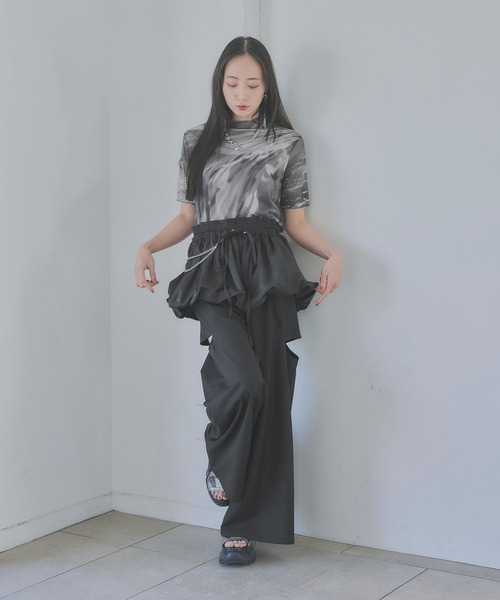 HARE（ハレ）の「カットアウトワイドパンツ(HARE)（その他パンツ・レディース・ブラック/ブルー・FREE）」の10枚目の写真