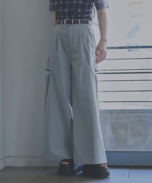 HARE（ハレ）の「カットアウトワイドパンツ(HARE)（その他パンツ・レディース・ブラック/ブルー・FREE）」の21枚目の写真