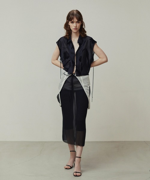 LECIELBLEU IRENE DOUBLEKNEESWORKSKIRT新品 LECIELBLEU IRENE DOUBLEKNEESWORKSKIRT新品