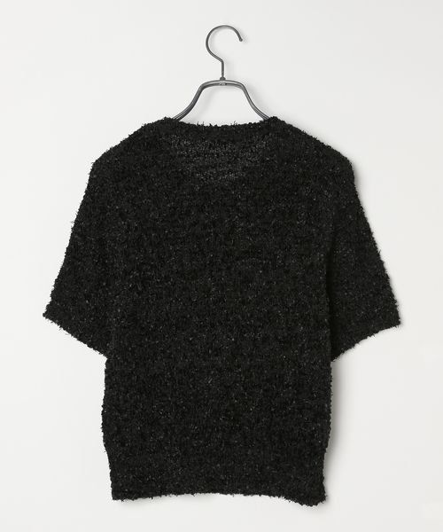 JEANASIS(ジーナシス)の「リボンヤーンプルオーバー SS/452449(ニット/セーター・レディース・ブラック/オフホワイト/ピンク・FREE)」の4枚目の写真