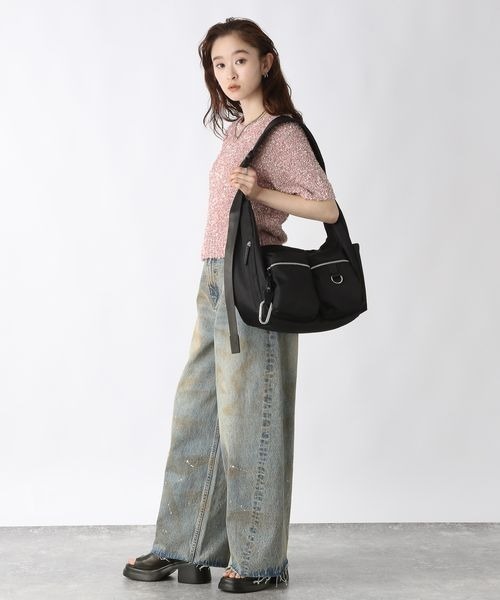 JEANASIS(ジーナシス)の「リボンヤーンプルオーバー SS/452449(ニット/セーター・レディース・ブラック/オフホワイト/ピンク・FREE)」の12枚目の写真