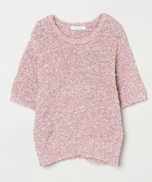 JEANASIS(ジーナシス)の「リボンヤーンプルオーバー SS/452449(ニット/セーター・レディース・ブラック/オフホワイト/ピンク・FREE)」の18枚目の写真