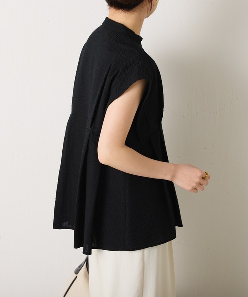 COLLAGE GALLARDAGALANTE（コラージュガリャルダガランテ）の「サッカー2WAYブラウス（シャツ/ブラウス・レディース・ホワイト/ブルー/ブラック・FREE）」の15枚目の写真