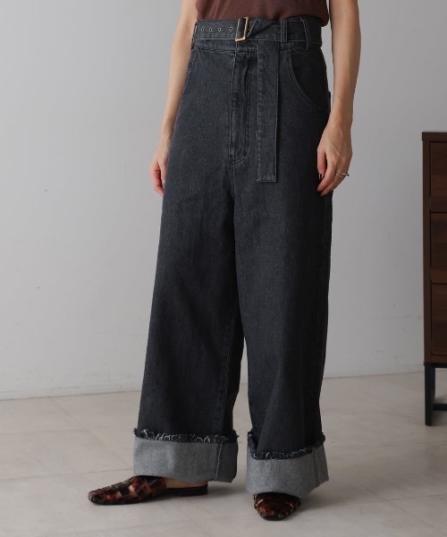 CIEL'AIR（シエルエアー）の「DENIM OVERALLS（ﾃﾞﾆﾑｵｰﾊﾞｰｵｰﾙ)（サロペット/オーバーオール・レディース・ブラック/インディゴブルー・MEDIUM）」の8枚目の写真