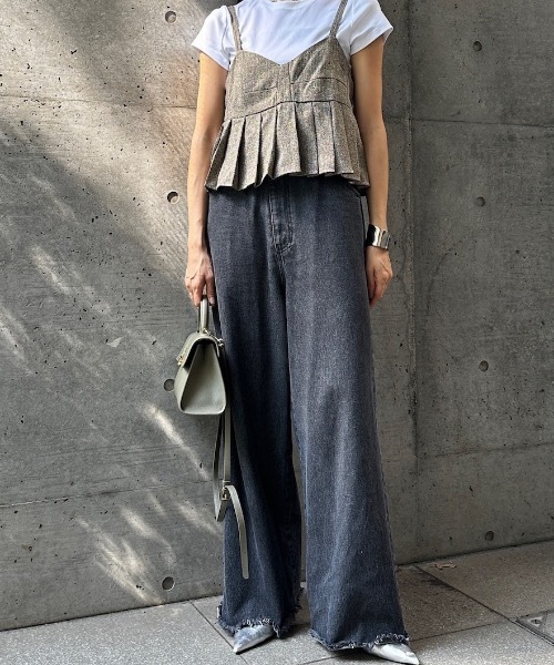 CIEL'AIR（シエルエアー）の「DENIM OVERALLS（ﾃﾞﾆﾑｵｰﾊﾞｰｵｰﾙ)（サロペット/オーバーオール・レディース・ブラック/インディゴブルー・MEDIUM）」の6枚目の写真