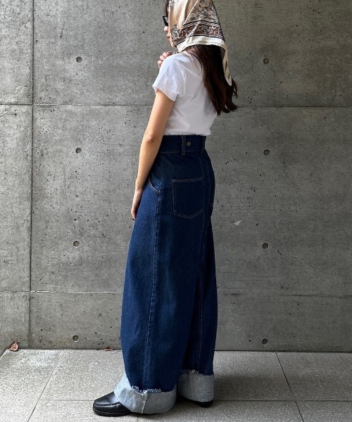 CIEL'AIR（シエルエアー）の「DENIM OVERALLS（ﾃﾞﾆﾑｵｰﾊﾞｰｵｰﾙ)（サロペット/オーバーオール・レディース・ブラック/インディゴブルー・MEDIUM）」の12枚目の写真