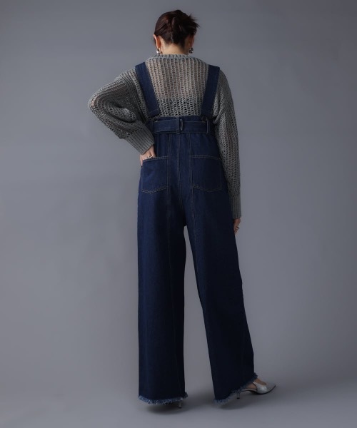 CIEL'AIR（シエルエアー）の「DENIM OVERALLS（ﾃﾞﾆﾑｵｰﾊﾞｰｵｰﾙ)（サロペット/オーバーオール・レディース・ブラック/インディゴブルー・MEDIUM）」の19枚目の写真