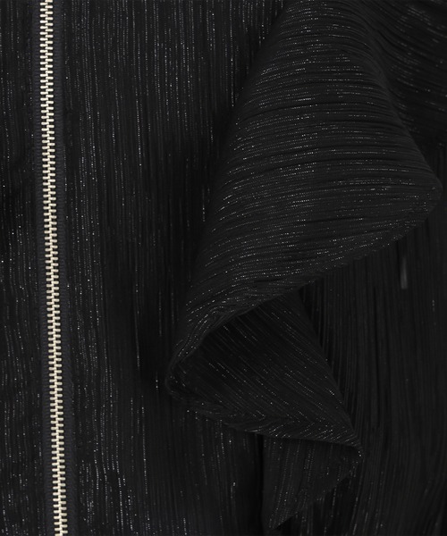 MISCH MASCH（ミッシュマッシュ）の「2025春夏新作 フリルシアーラメブルゾン（ブルゾン・レディース・ホワイト/ブラック・ﾌﾘ-）」の12枚目の写真