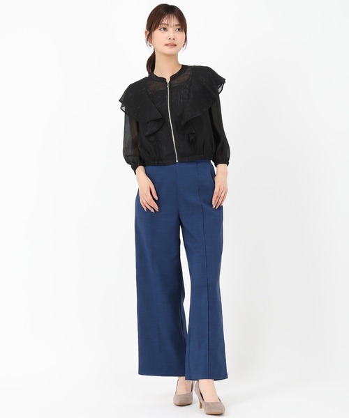 MISCH MASCH（ミッシュマッシュ）の「2025春夏新作 フリルシアーラメブルゾン（ブルゾン・レディース・ホワイト/ブラック・ﾌﾘ-）」の16枚目の写真