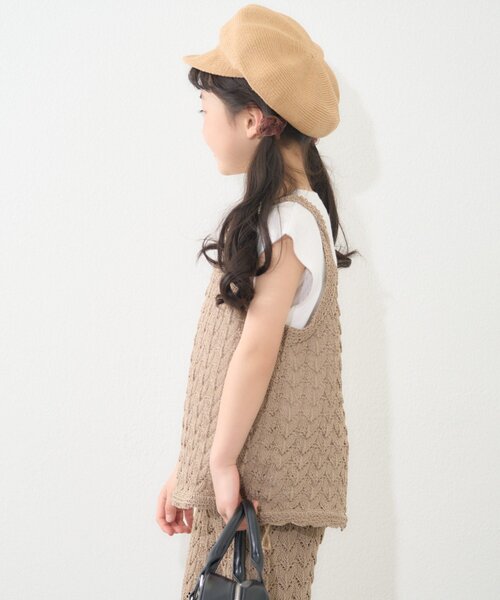 CIAOPANIC TYPY（チャオパニックティピー）の「【KIDS】【GOOD HOLIDAY】透かし編みキャミタンク（タンクトップ・キッズ・オフホワイト/ブラック/ベージュ・X-LARGE/XX-LARGE/MEDIUM/LARGE）」の19枚目の写真