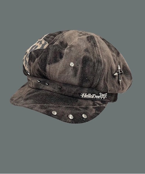 NOVESSEL（ノベセル）の「『NOVESSEL/ノベセル』パッチワークキャスケット【Y】【CN】（キャスケット・レディース・ブラック・FREE）」の2枚目の写真