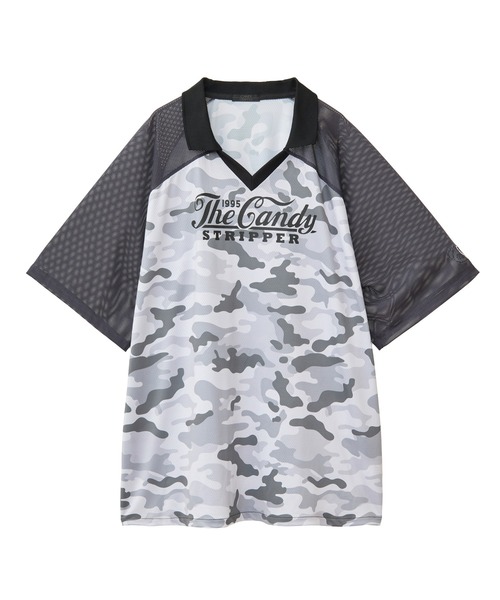 Candy Stripper（キャンディストリッパー）の「CAMOUFLAGE GAME シャツ（Tシャツ/カットソー・レディース・ブルー/グレー/カーキ・FREE）」の2枚目の写真