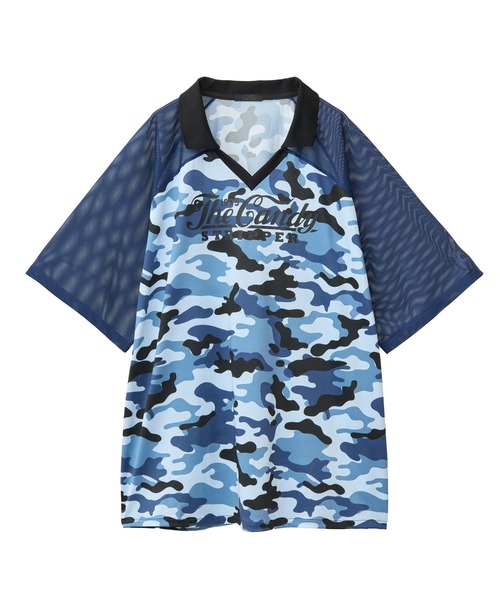 Candy Stripper（キャンディストリッパー）の「CAMOUFLAGE GAME シャツ（Tシャツ/カットソー・レディース・ブルー/グレー/カーキ・FREE）」の9枚目の写真