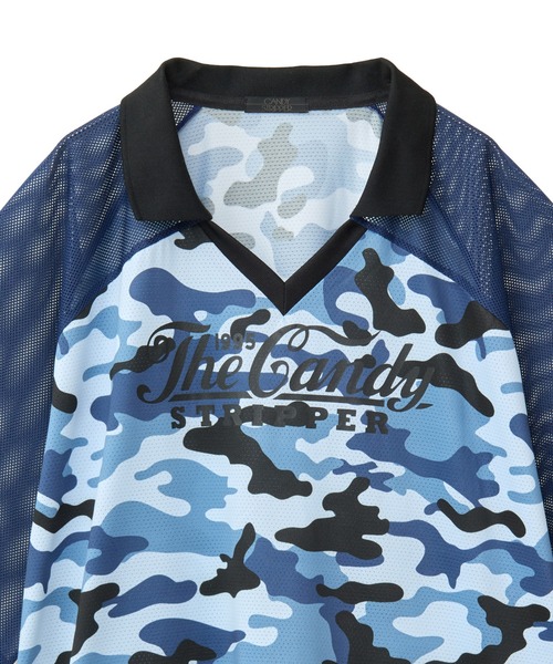 Candy Stripper（キャンディストリッパー）の「CAMOUFLAGE GAME シャツ（Tシャツ/カットソー・レディース・ブルー/グレー/カーキ・FREE）」の11枚目の写真