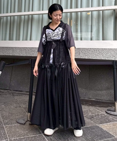 Candy Stripper（キャンディストリッパー）の「CAMOUFLAGE GAME シャツ（Tシャツ/カットソー・レディース・ブルー/グレー/カーキ・FREE）」の19枚目の写真