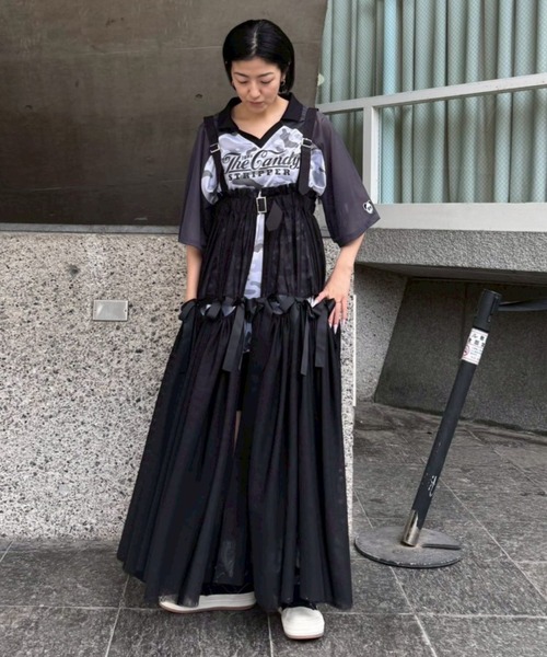 Candy Stripper（キャンディストリッパー）の「CAMOUFLAGE GAME シャツ（Tシャツ/カットソー・レディース・ブルー/グレー/カーキ・FREE）」の20枚目の写真