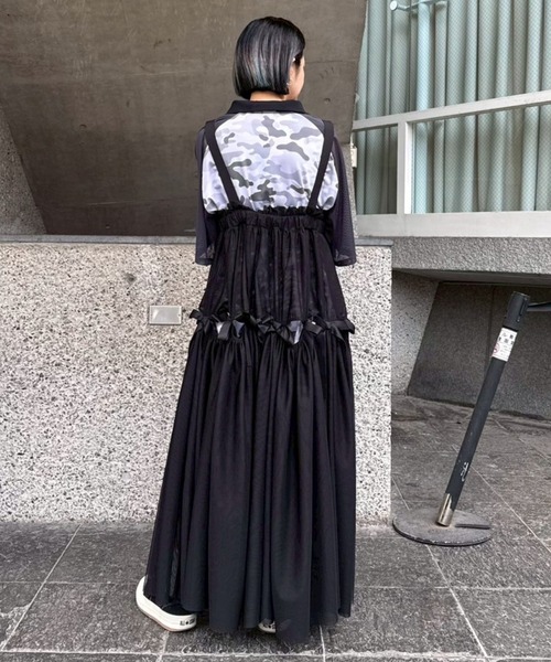 Candy Stripper（キャンディストリッパー）の「CAMOUFLAGE GAME シャツ（Tシャツ/カットソー・レディース・ブルー/グレー/カーキ・FREE）」の22枚目の写真