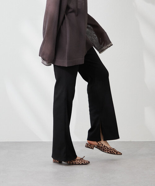 Remind me and forever（リマインドミーアンドフォーエバー）の「【@kana__18sセレクト】-3kg裾スリットフレアーパンツ（その他パンツ・レディース・ブラック/ダークブラウン/ブラウン/スミクロ・LARGE/MEDIUM）」の16枚目の写真