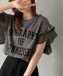 Tシャツ/カットソー（グレー/灰色系・フリル）ファッション通販 - ZOZOTOWN