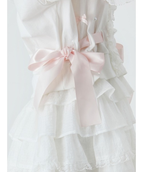 Ank Rouge（アンクルージュ）の「フリルリボンショートパーカー（パーカー・レディース・ホワイト/ピンク/ブラック・M）」の21枚目の写真