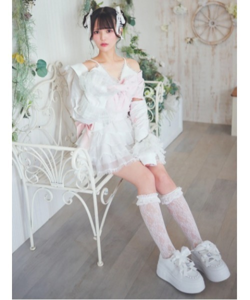 Ank Rouge（アンクルージュ）の「フリルリボンショートパーカー（パーカー・レディース・ホワイト/ピンク/ブラック・M）」の20枚目の写真