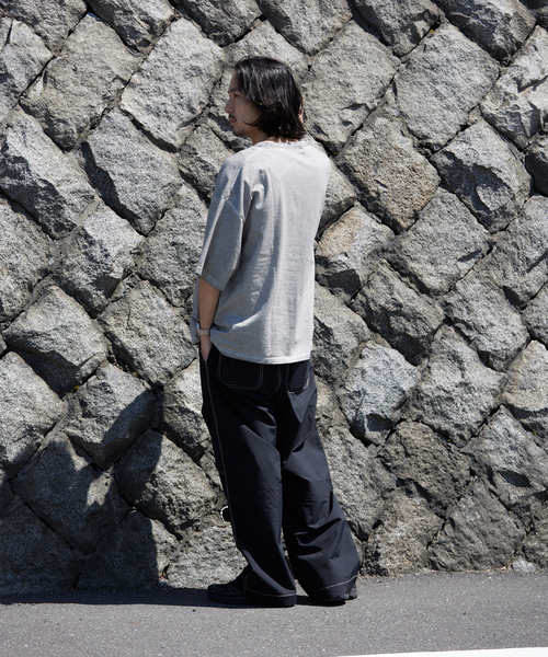 JOURNAL STANDARD J.S HOMESTEAD（ジャーナルスタンダードホームステッド）の「J.S.Homestead / コールドダイ ダメージネックTシャツ（Tシャツ/カットソー・メンズ・ブラック系その他/ブラウン/ベージュ/ネイビー・MEDIUM/LARGE）」の6枚目の写真