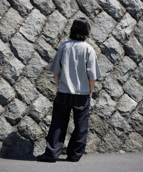 JOURNAL STANDARD J.S HOMESTEAD（ジャーナルスタンダードホームステッド）の「J.S.Homestead / コールドダイ ダメージネックTシャツ（Tシャツ/カットソー・メンズ・ブラック系その他/ブラウン/ベージュ/ネイビー・MEDIUM/LARGE）」の7枚目の写真