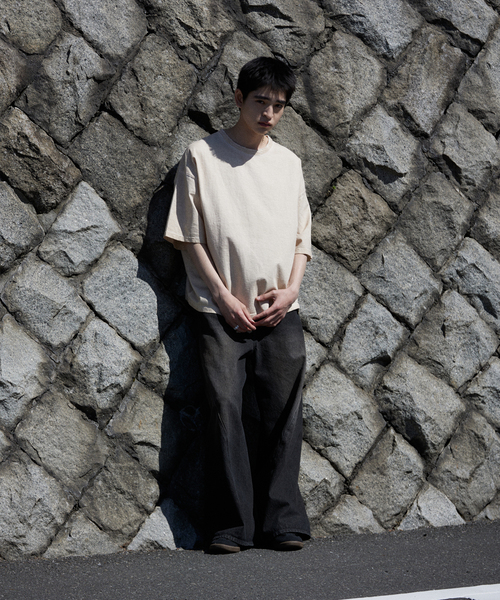 JOURNAL STANDARD J.S HOMESTEAD（ジャーナルスタンダードホームステッド）の「J.S.Homestead / コールドダイ ダメージネックTシャツ（Tシャツ/カットソー・メンズ・ブラック系その他/ブラウン/ベージュ/ネイビー・MEDIUM/LARGE）」の10枚目の写真