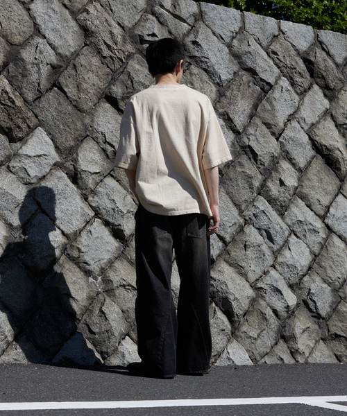 JOURNAL STANDARD J.S HOMESTEAD（ジャーナルスタンダードホームステッド）の「J.S.Homestead / コールドダイ ダメージネックTシャツ（Tシャツ/カットソー・メンズ・ブラック系その他/ブラウン/ベージュ/ネイビー・MEDIUM/LARGE）」の11枚目の写真