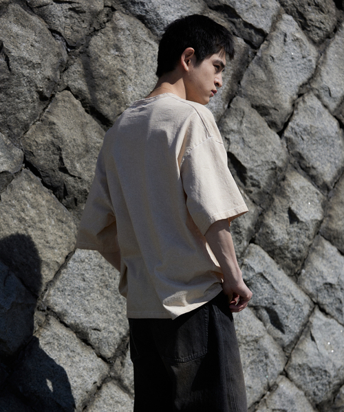 JOURNAL STANDARD J.S HOMESTEAD（ジャーナルスタンダードホームステッド）の「J.S.Homestead / コールドダイ ダメージネックTシャツ（Tシャツ/カットソー・メンズ・ブラック系その他/ブラウン/ベージュ/ネイビー・MEDIUM/LARGE）」の14枚目の写真