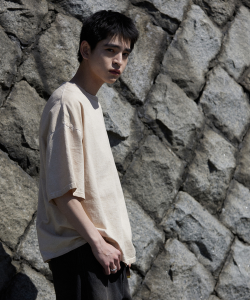 JOURNAL STANDARD J.S HOMESTEAD（ジャーナルスタンダードホームステッド）の「J.S.Homestead / コールドダイ ダメージネックTシャツ（Tシャツ/カットソー・メンズ・ブラック系その他/ブラウン/ベージュ/ネイビー・MEDIUM/LARGE）」の15枚目の写真