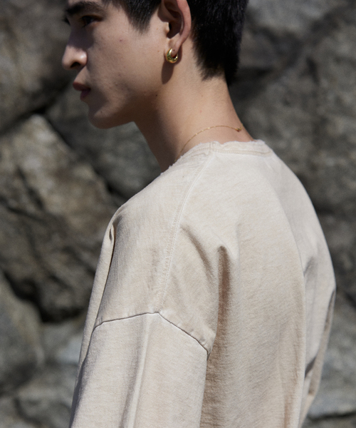 JOURNAL STANDARD J.S HOMESTEAD（ジャーナルスタンダードホームステッド）の「J.S.Homestead / コールドダイ ダメージネックTシャツ（Tシャツ/カットソー・メンズ・ブラック系その他/ブラウン/ベージュ/ネイビー・MEDIUM/LARGE）」の17枚目の写真