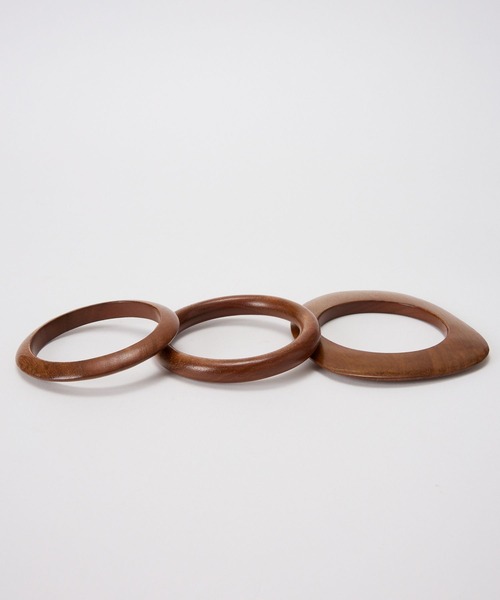 BARNYARDSTORM（バンヤードストーム）の「BARNYARDSTORM / 3連ウッドバングル（バングル/リストバンド・レディース・ブラウン・FREE）」の19枚目の写真