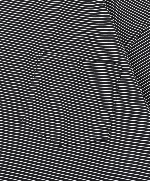 handvaerk（ハンドバーク）の「handvaerk (ハンドバーク) 60/2 S/S BIG T-SHIRT -STRIPE-（Tシャツ/カットソー・メンズ・ブラック/ホワイト・SMALL/MEDIUM/LARGE）」の5枚目の写真