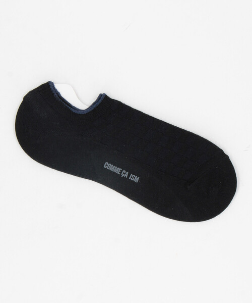 COMME CA ISM（コムサイズム）の「リンクス 市松柄 アンクル ソックス（ソックス/靴下・メンズ・ブラック/チャコール/ネイビー・25-27CM）」の3枚目の写真