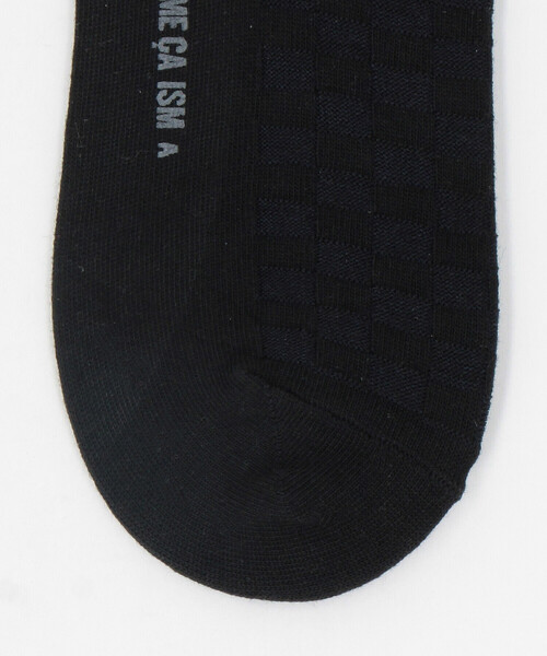 COMME CA ISM（コムサイズム）の「リンクス 市松柄 アンクル ソックス（ソックス/靴下・メンズ・ブラック/チャコール/ネイビー・25-27CM）」の4枚目の写真