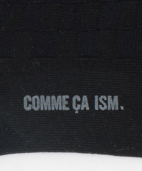 COMME CA ISM（コムサイズム）の「リンクス 市松柄 アンクル ソックス（ソックス/靴下・メンズ・ブラック/チャコール/ネイビー・25-27CM）」の5枚目の写真