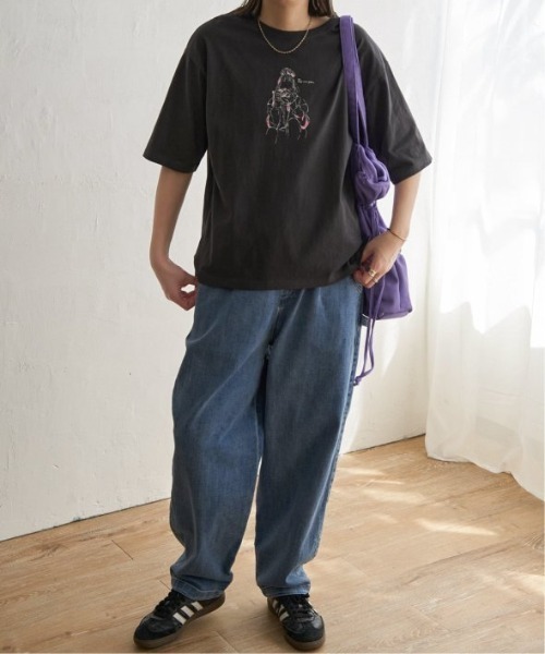 LBC（エルビーシー）の「GirlプリントビッグTシャツ（Tシャツ/カットソー・レディース・ホワイト/チャコールグレー/グレー/コーラル・M/L）」の6枚目の写真