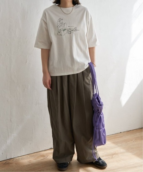 LBC（エルビーシー）の「GirlプリントビッグTシャツ（Tシャツ/カットソー・レディース・ホワイト/チャコールグレー/グレー/コーラル・M/L）」の7枚目の写真