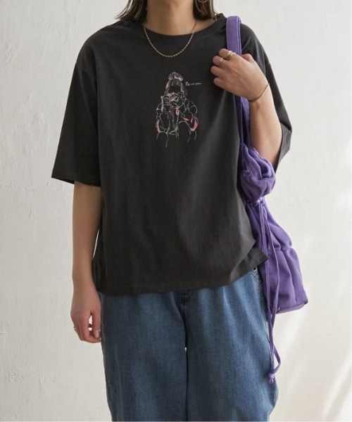 LBC（エルビーシー）の「GirlプリントビッグTシャツ（Tシャツ/カットソー・レディース・ホワイト/チャコールグレー/グレー/コーラル・M/L）」の22枚目の写真