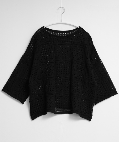 for/c(フォーシー)の「クロシェニットプルオーバー【サスティナブル】(ニット/セーター・レディース・アイボリー/ブラウン/ブラック・M/L)」の6枚目の写真