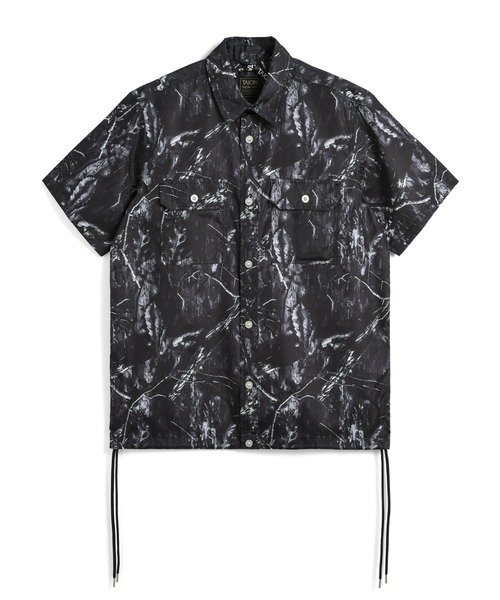 TAION（タイオン）の「【TAION(タイオン)】〈ユニセックス〉ノンダウン ミリタリー ハーフスリーブシャツ（シャツ/ブラウス・メンズ・ダークネイビー/その他3/ダークグリーン/オフホワイト/ダークオリーブ/ブラック/ダークグリーン系/オリーブ・S/M/L/XL/XS）」の8枚目の写真