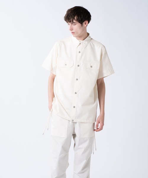 TAION（タイオン）の「【TAION(タイオン)】〈ユニセックス〉ノンダウン ミリタリー ハーフスリーブシャツ（シャツ/ブラウス・メンズ・ダークネイビー/その他3/ダークグリーン/オフホワイト/ダークオリーブ/ブラック/ダークグリーン系/オリーブ・S/M/L/XL/XS）」の10枚目の写真