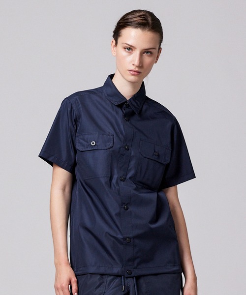 TAION（タイオン）の「【TAION(タイオン)】〈ユニセックス〉ノンダウン ミリタリー ハーフスリーブシャツ（シャツ/ブラウス・メンズ・ダークネイビー/その他3/ダークグリーン/オフホワイト/ダークオリーブ/ブラック/ダークグリーン系/オリーブ・S/M/L/XL/XS）」の14枚目の写真