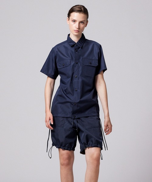 TAION（タイオン）の「【TAION(タイオン)】〈ユニセックス〉ノンダウン ミリタリー ハーフスリーブシャツ（シャツ/ブラウス・メンズ・ダークネイビー/その他3/ダークグリーン/オフホワイト/ダークオリーブ/ブラック/ダークグリーン系/オリーブ・S/M/L/XL/XS）」の15枚目の写真