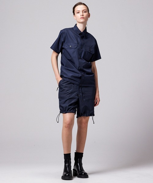 TAION（タイオン）の「【TAION(タイオン)】〈ユニセックス〉ノンダウン ミリタリー ハーフスリーブシャツ（シャツ/ブラウス・メンズ・ダークネイビー/その他3/ダークグリーン/オフホワイト/ダークオリーブ/ブラック/ダークグリーン系/オリーブ・S/M/L/XL/XS）」の16枚目の写真