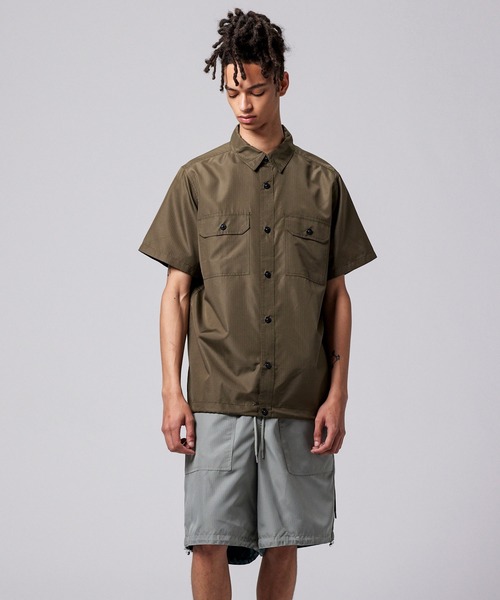 TAION（タイオン）の「【TAION(タイオン)】〈ユニセックス〉ノンダウン ミリタリー ハーフスリーブシャツ（シャツ/ブラウス・メンズ・ダークネイビー/その他3/ダークグリーン/オフホワイト/ダークオリーブ/ブラック/ダークグリーン系/オリーブ・S/M/L/XL/XS）」の17枚目の写真