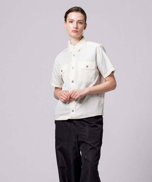 TAION（タイオン）の「【TAION(タイオン)】〈ユニセックス〉ノンダウン ミリタリー ハーフスリーブシャツ（シャツ/ブラウス・メンズ・ダークネイビー/その他3/ダークグリーン/オフホワイト/ダークオリーブ/ブラック/ダークグリーン系/オリーブ・S/M/L/XL/XS）」の19枚目の写真