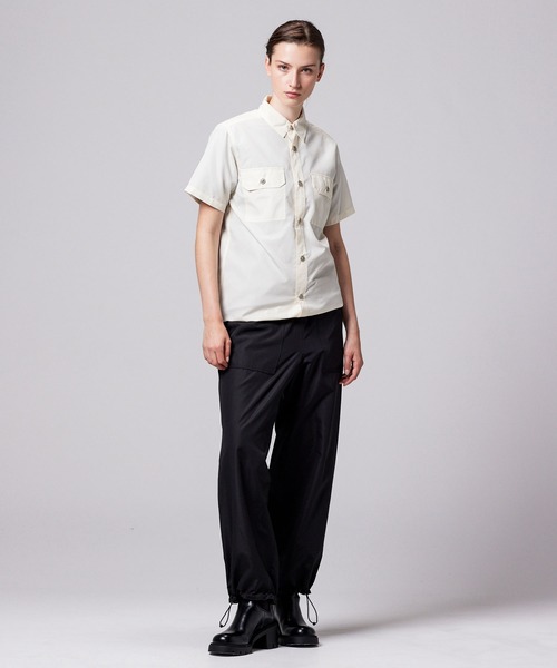 TAION（タイオン）の「【TAION(タイオン)】〈ユニセックス〉ノンダウン ミリタリー ハーフスリーブシャツ（シャツ/ブラウス・メンズ・ダークネイビー/その他3/ダークグリーン/オフホワイト/ダークオリーブ/ブラック/ダークグリーン系/オリーブ・S/M/L/XL/XS）」の21枚目の写真