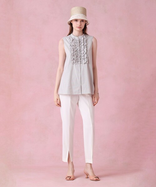 ANAYI（アナイ）の「ダブルクロススリットパンツ（その他パンツ・レディース・ベージュ/ブラック/ホワイト・38/36/34）」の12枚目の写真